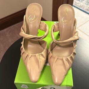 Sam Edelman Beige Mule Heels Size 7
